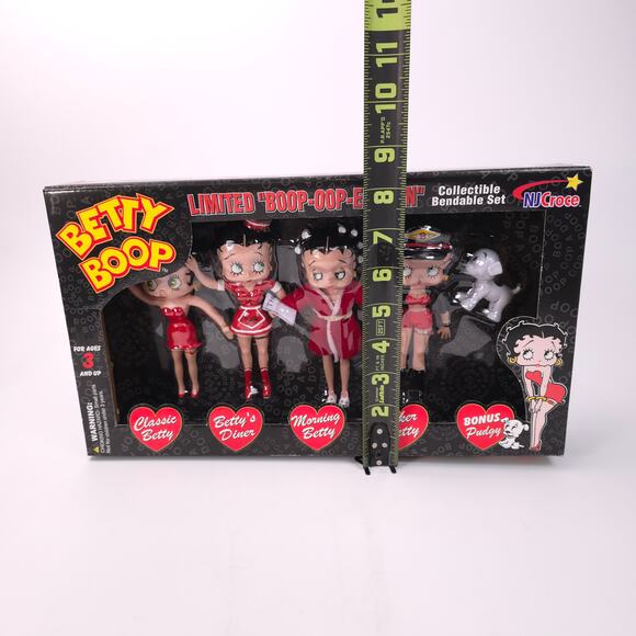 Betty Boop Limited Boop-oop-edition Bendable Figure Set Classic Diner Morning - Picture 11 of 13